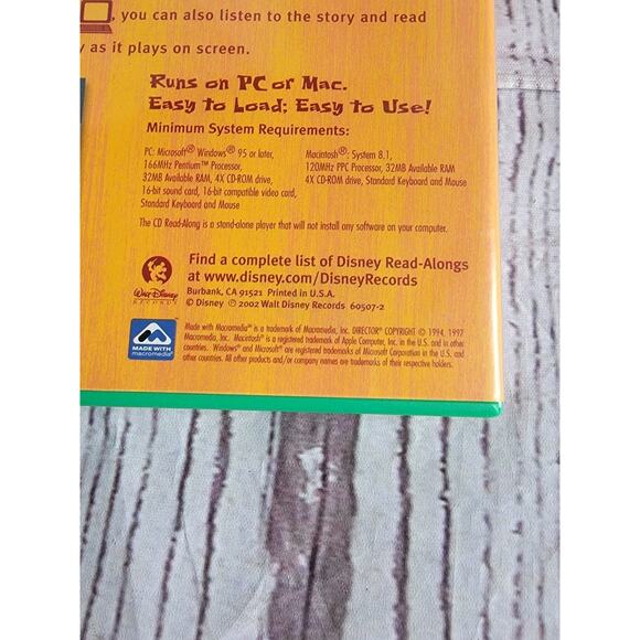 Disney Lilo & Stitch Read-Along Set CD Cassette Book 2002 Vintage Complete - Picture 3 of 4